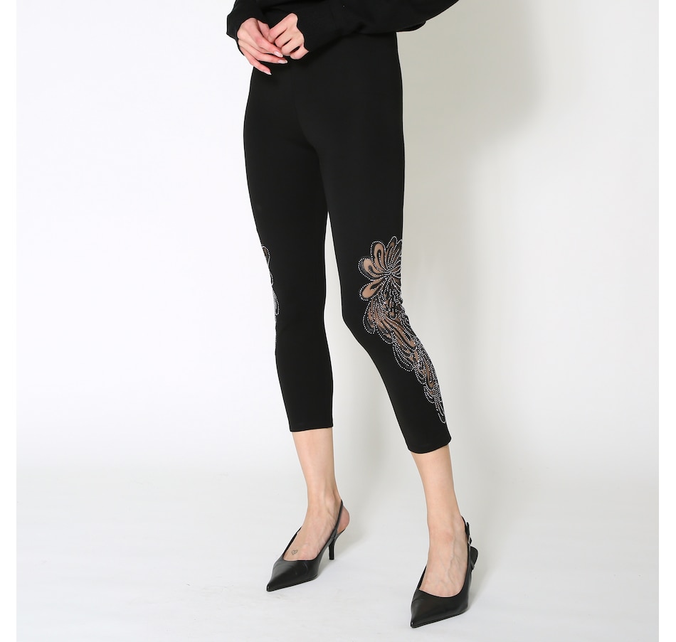 Image 502925_BLK.jpg, Product 502-925 / Price $31.33, Red Coral Embellished Sheer Leggings from Red Coral Fashions on TSC.ca's Fashion department