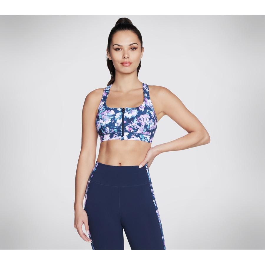 Image 505121_PKF.jpg, Product 505-121 / Price $19.33, Skechers Misty Floral Zip Front Bra from Skechers on TSC.ca's Fashion department