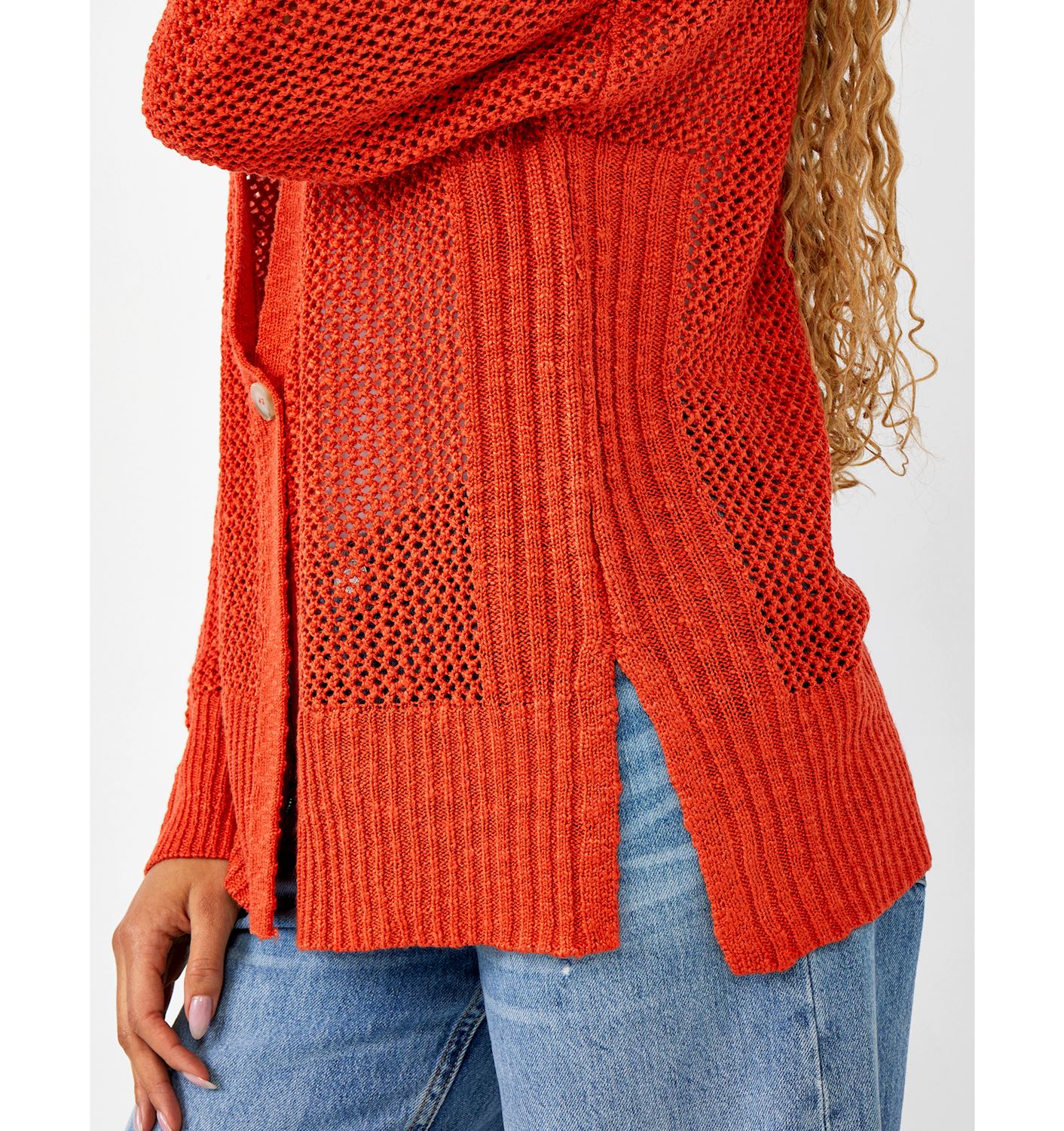 トップス MESHED KNIT CARDIGAN YOKE / ヨーク / MESH KNITTED SHIRT CARDIGAN | GARDEN