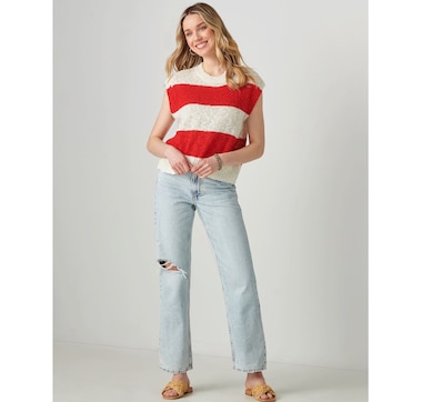 Charlie Paige Slub Dolman Knit Sweater