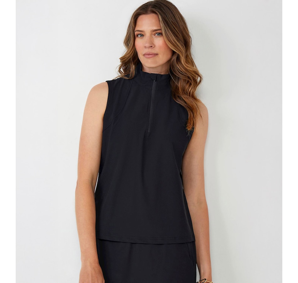 Image 505172_BLK.jpg, Product 505-172 / Price $34.88, Charlie Paige Zip Neck Tank Top from Charlie Paige on TSC.ca's Fashion department