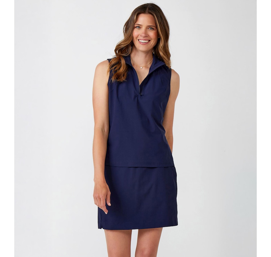 Image 505172_NVY.jpg, Product 505-172 / Price $34.88, Charlie Paige Zip Neck Tank Top from Charlie Paige on TSC.ca's Fashion department
