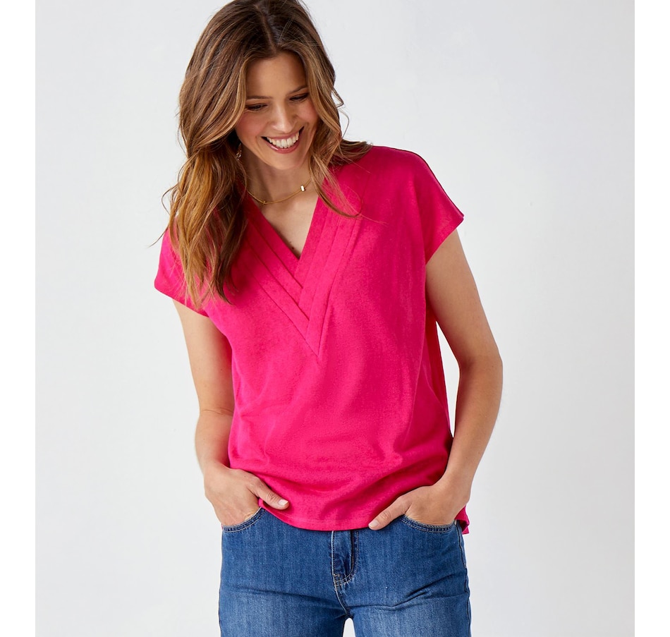 Image 505177_ALTMORE2.jpg, Product 505-177 / Price $24.88, Charlie Paige Elevated Deep V-Tee from Charlie Paige on TSC.ca's Fashion department