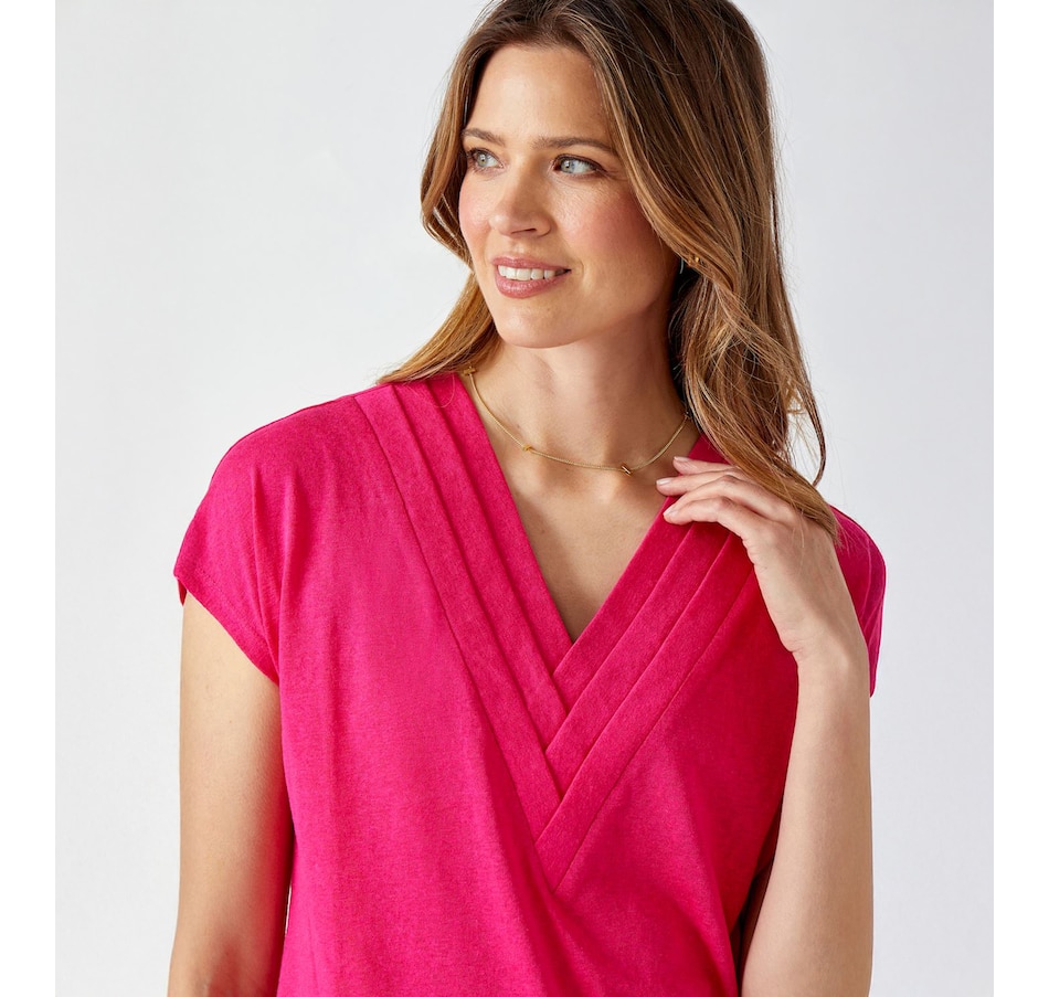 Image 505177_HPI.jpg, Product 505-177 / Price $24.88, Charlie Paige Elevated Deep V-Tee from Charlie Paige on TSC.ca's Fashion department