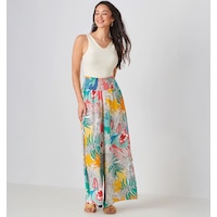 Charlie Paige Elastic Waistband Printed Pant
