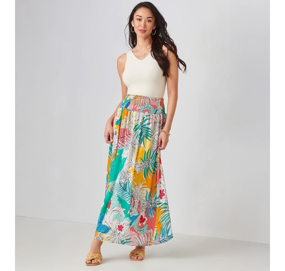 Image 505194_MUP.jpg, Product 505-194 / Price $59.88, Charlie Paige Printed Skirt with Elastic Waistband from Charlie Paige on TSC.ca's Fashion department