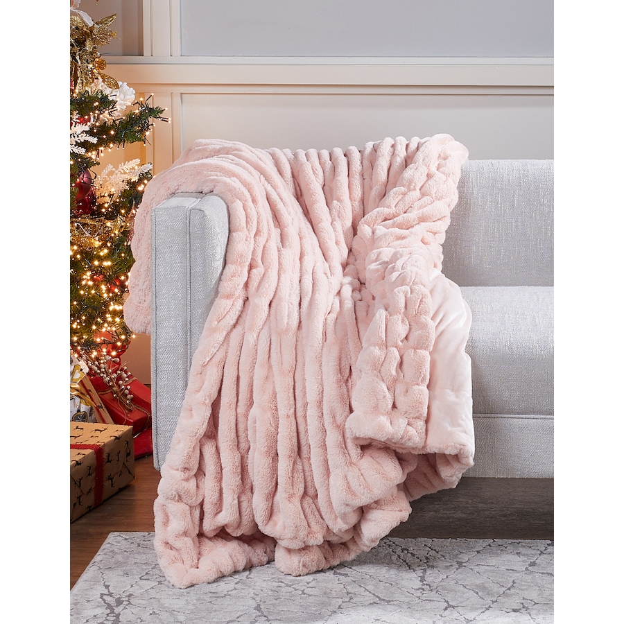 Image 505304_ALTMORE1.jpg, Product 505-304 / Price $158.00, Guillaume Faux Fur 56" x 70" Ruched Throw from Guillaume on TSC.ca's Home & Garden department