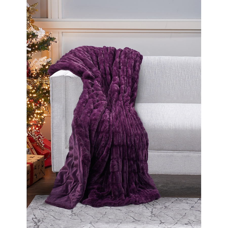 Image 505304_ALTMORE15.jpg, Product 505-304 / Price $158.00, Guillaume Faux Fur 56" x 70" Ruched Throw from Guillaume on TSC.ca's Home & Garden department