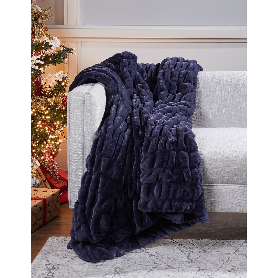 Image 505304_ALTMORE7.jpg, Product 505-304 / Price $158.00, Guillaume Faux Fur 56" x 70" Ruched Throw from Guillaume on TSC.ca's Home & Garden department