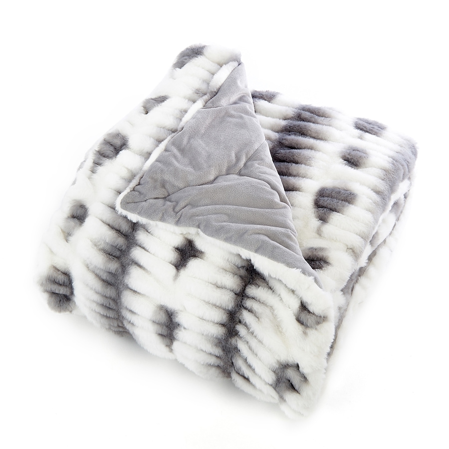 Image 505304_GRCHN.jpg, Product 505-304 / Price $158.00, Guillaume Faux Fur 56" x 70" Ruched Throw from Guillaume on TSC.ca's Home & Garden department