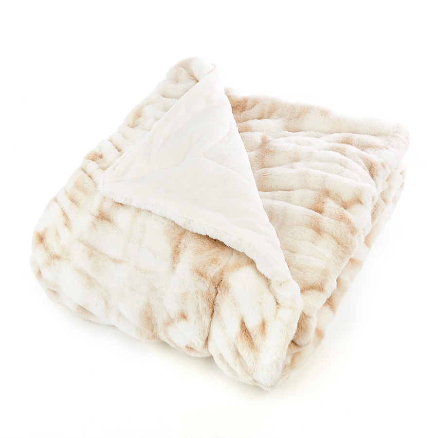 Image 505304_IVMAR.jpg, Product 505-304 / Price $158.00, Guillaume Faux Fur 56" x 70" Ruched Throw from Guillaume on TSC.ca's Home & Garden department