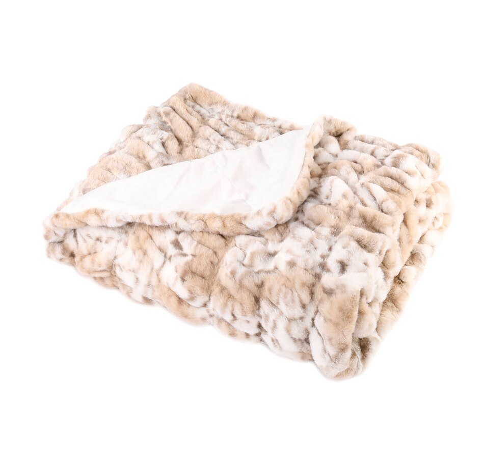 tsc.ca Guillaume Faux Fur 56x70" Ruched Throw
