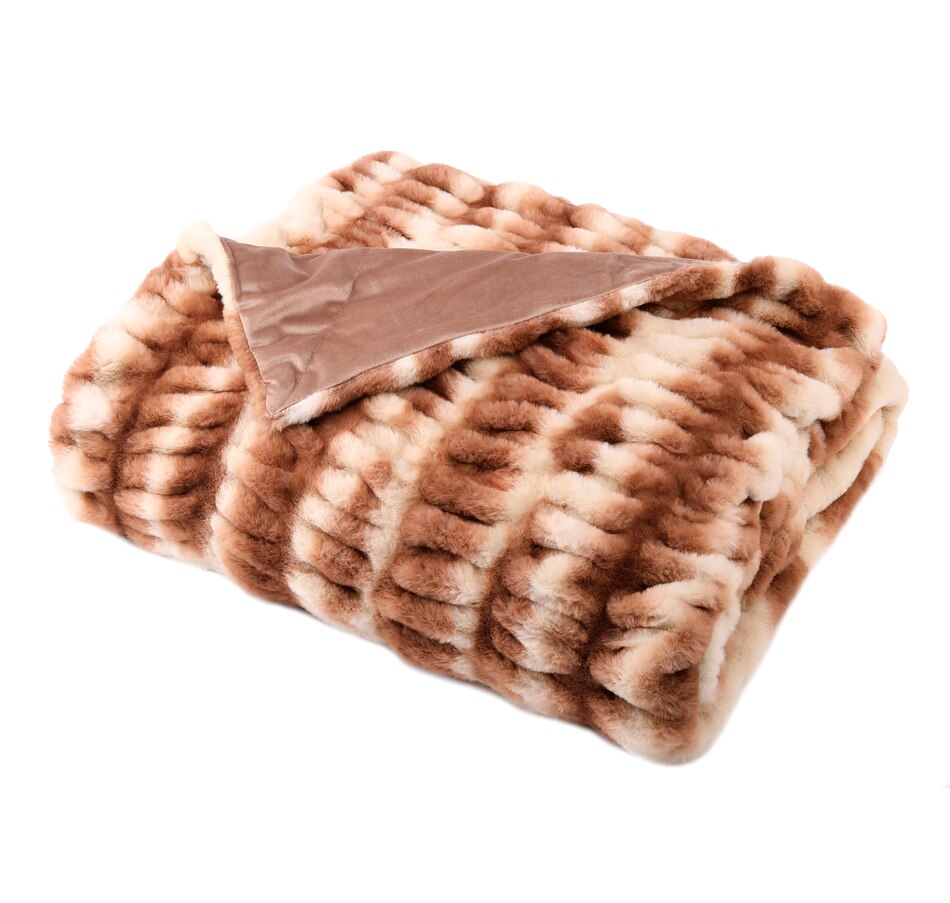 tsc.ca Guillaume Faux Fur 56" x 70" Ruched Throw