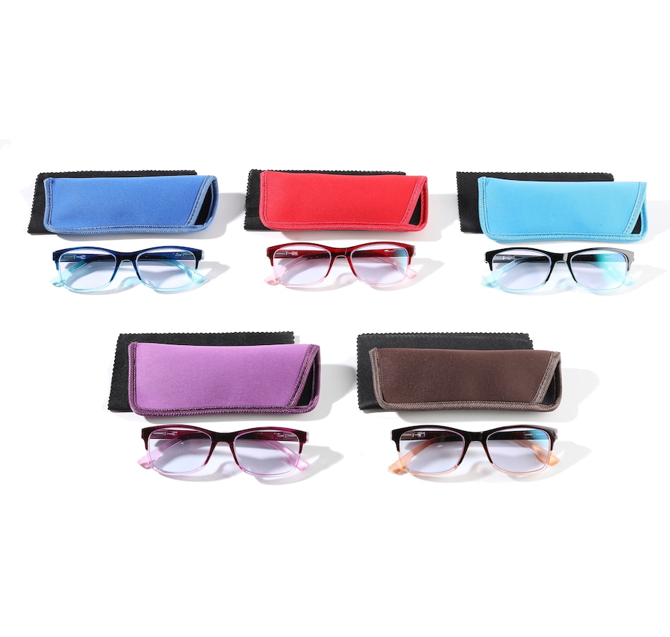 Image 505442_OMB.jpg, Product 505-442 / Price $19.33, Fashion Readers with Case and Cleaning Cloth (5-Pack) on TSC.ca's Fashion department