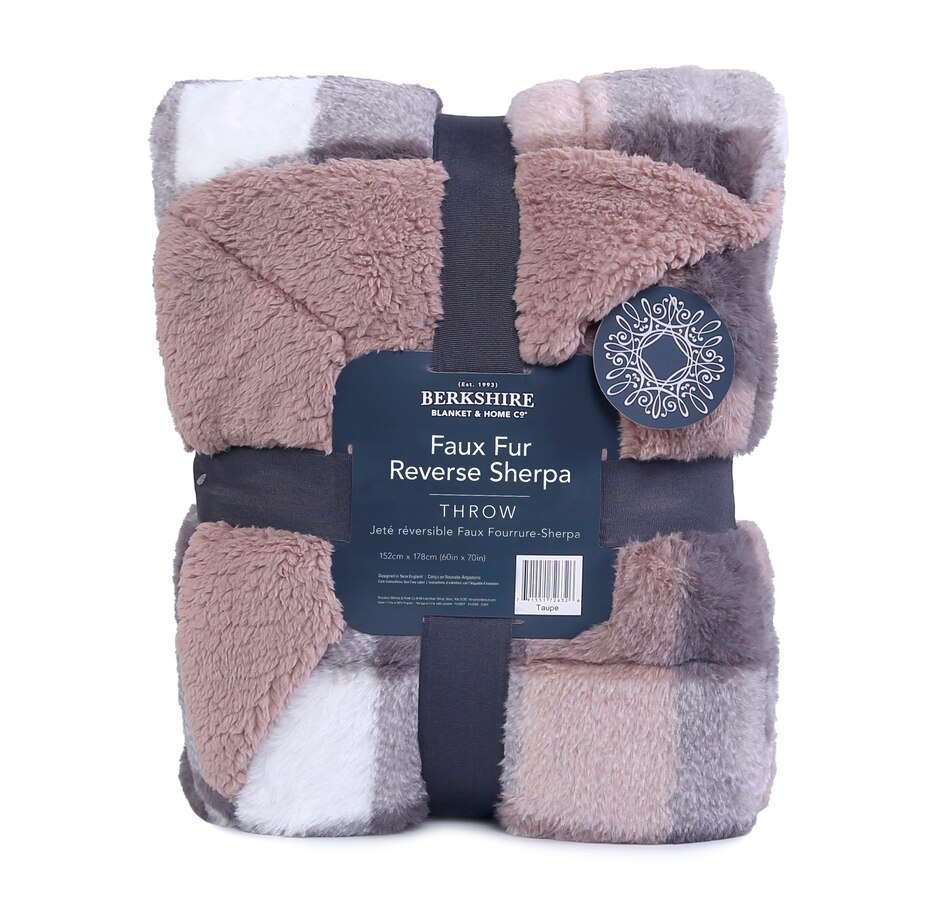 tsc.ca Berkshire Blanket and Home Printed Faux Fur Loftmink Throw