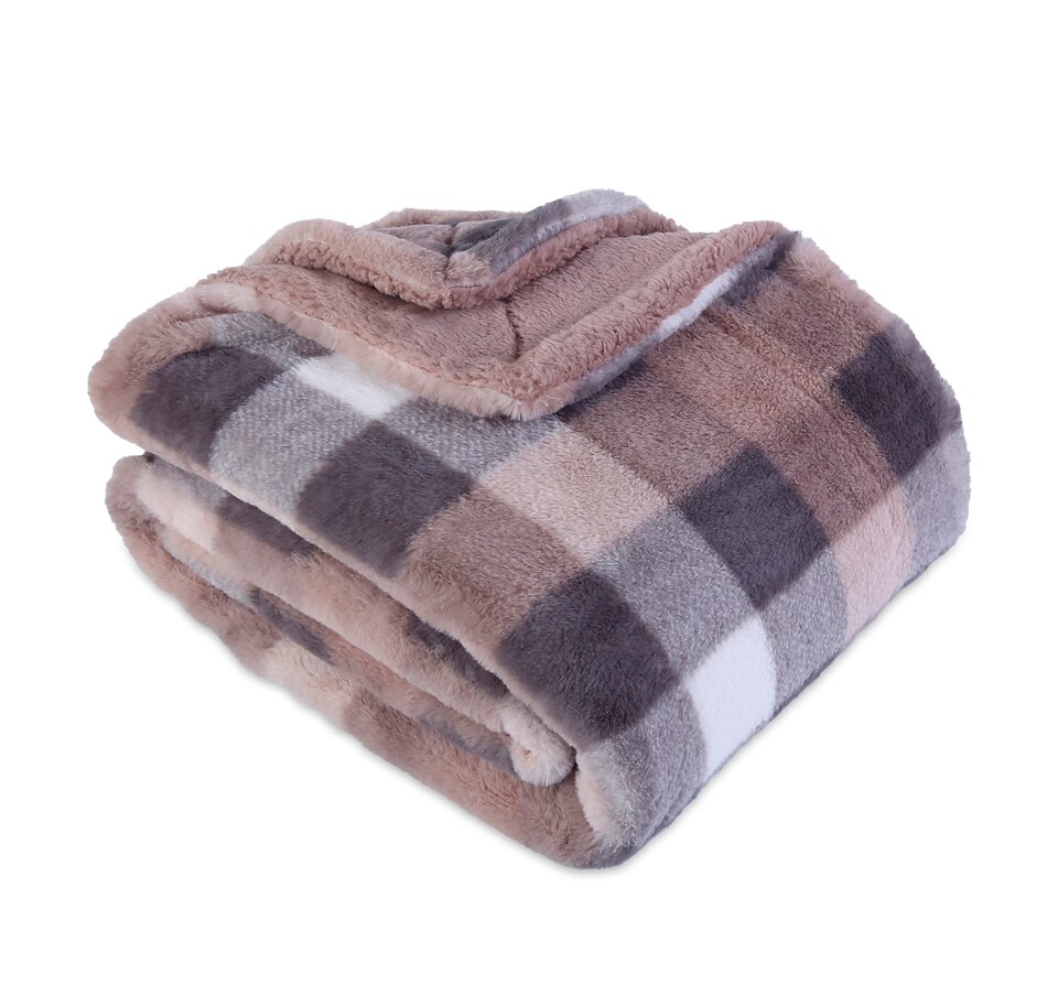 tsc.ca Berkshire Blanket and Home Printed Faux Fur Loftmink Throw