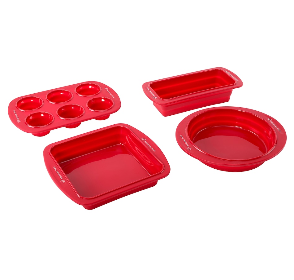 Wolfgang Puck 4-piece Silicone Collapsible Bakeware Set Refurbished Red :  Target