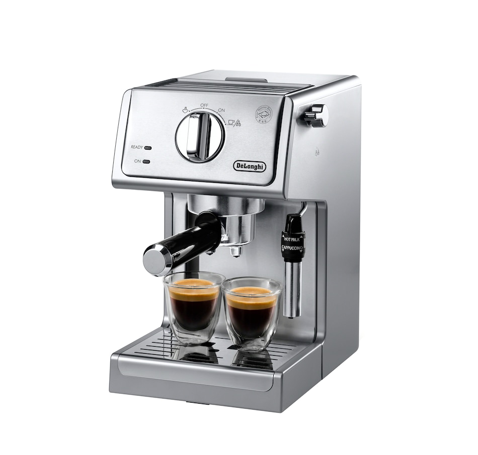 Image 505711.jpg, Product 505-711 / Price $179.99, De'Longhi 15-Bar Espresso & Cappuccino Machine with Premium Adjustable Frother - Silver from DeLonghi on TSC.ca's Kitchen department