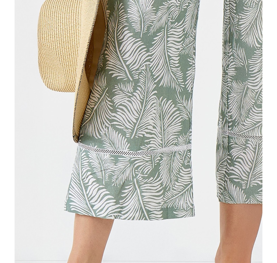 Image 514903_ALTMORE2.jpg, Product 514-903 / Price $39.33, Charlie Paige Linen Blend Printed Capri from Charlie Paige on TSC.ca's Fashion department