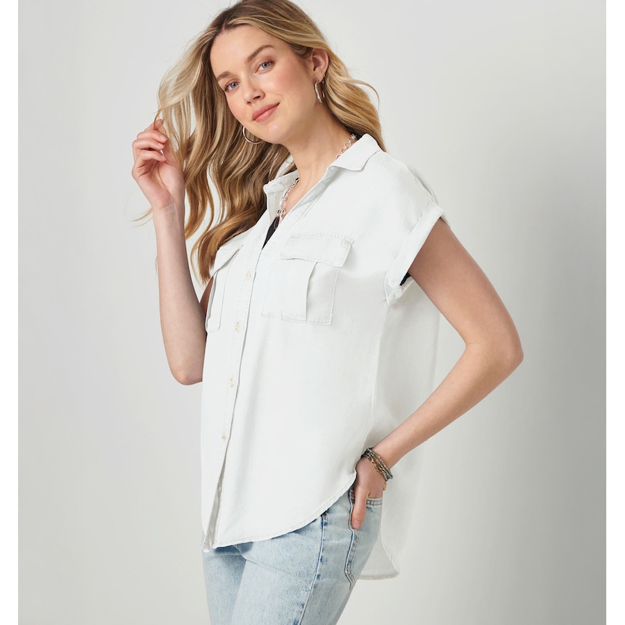 Image 514910_WHT.jpg, Product 514-910 / Price $29.33, Charlie Paige Button Down Top from Charlie Paige on TSC.ca's Fashion department