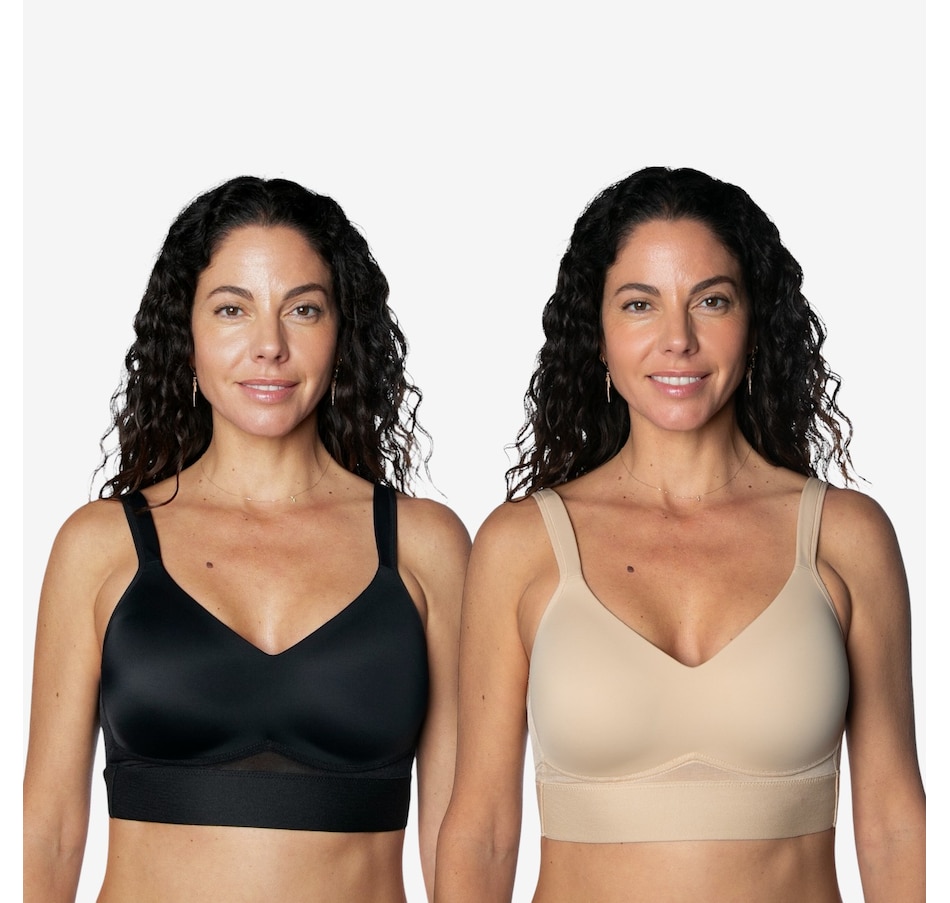 Image 514920_BKBG.jpg, Product 514-920 / Price $70.00, Rhonda Shear Molded Cup Bra with Wrap Back (2-pack) from Rhonda Shear Shapewear on TSC.ca's Clothing & Shoes department