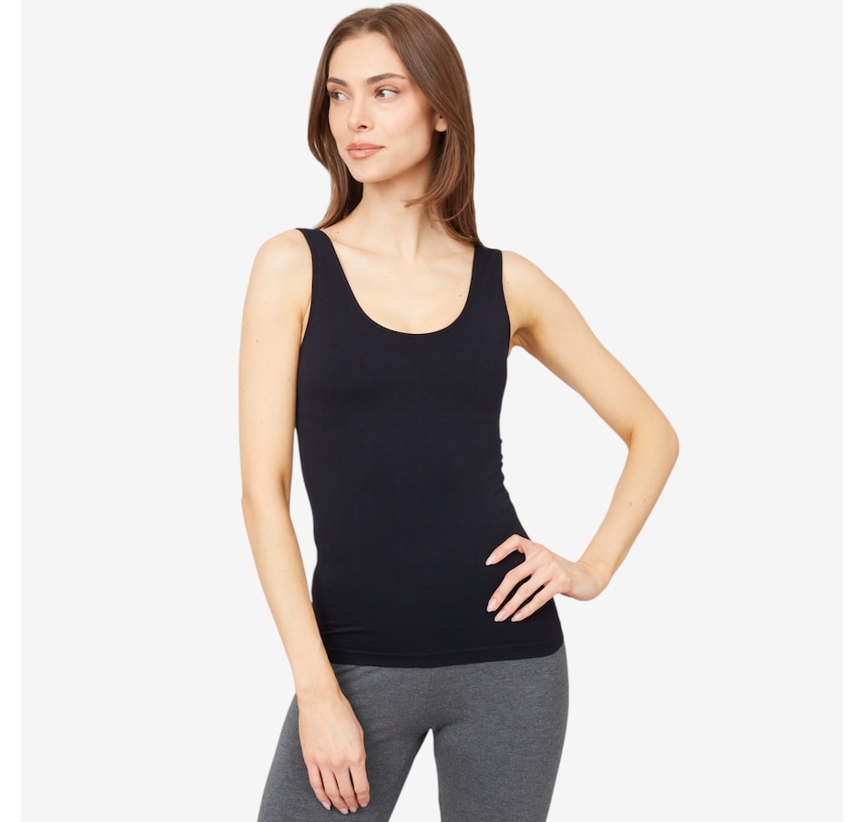 Image 514935_BLK.jpg, Product 514-935 / Price $19.88, Rhonda Shear Seamless Shaping Tank with Shelf Bra from Rhonda Shear Shapewear on TSC.ca's Fashion department