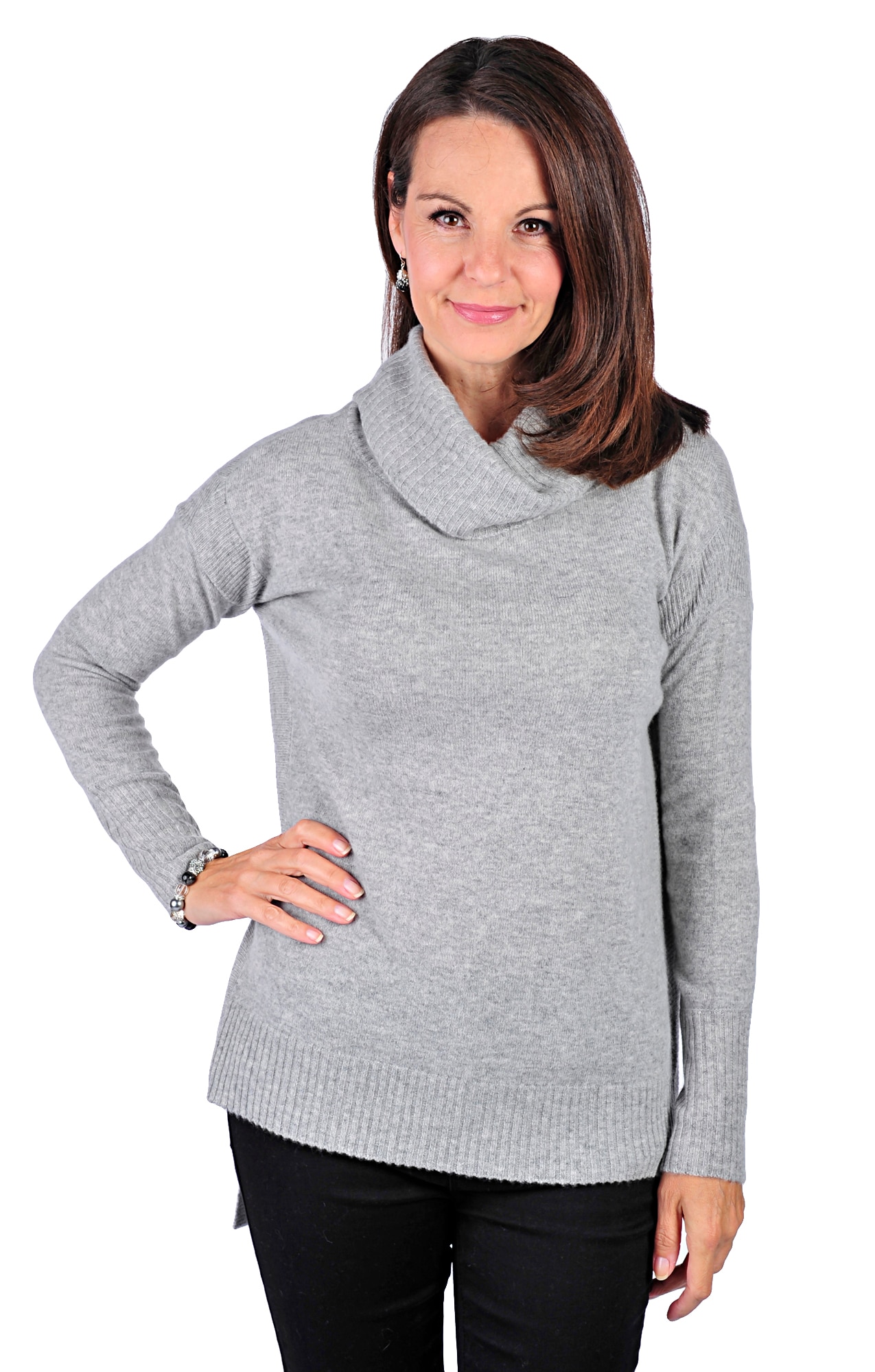 Lusso Cashmere 100% Cashmere Cowl Neck Sweater Lusso Cashmere 100% Cashmere Cowl Neck Sweater