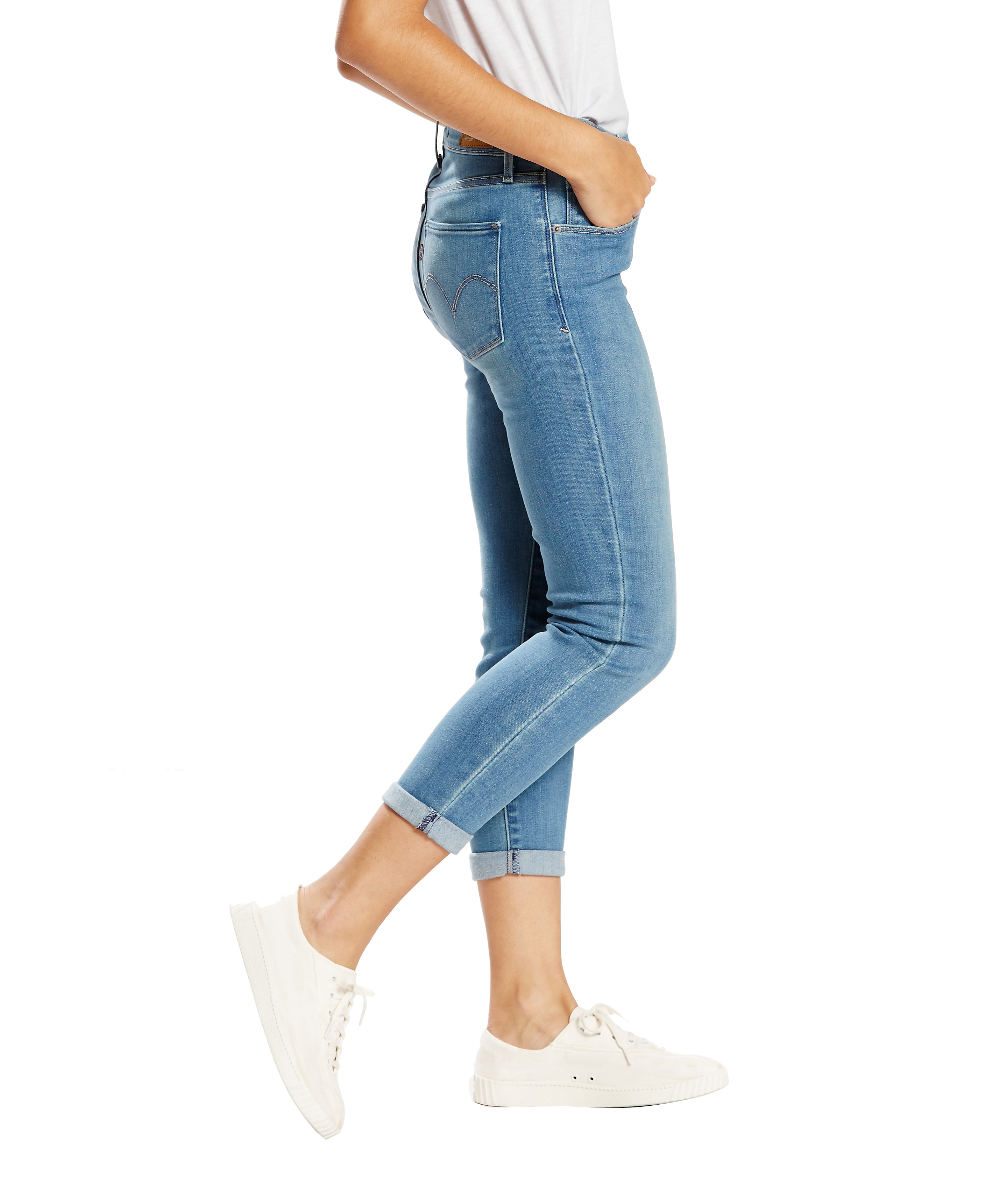 levi's mid rise skinny crop