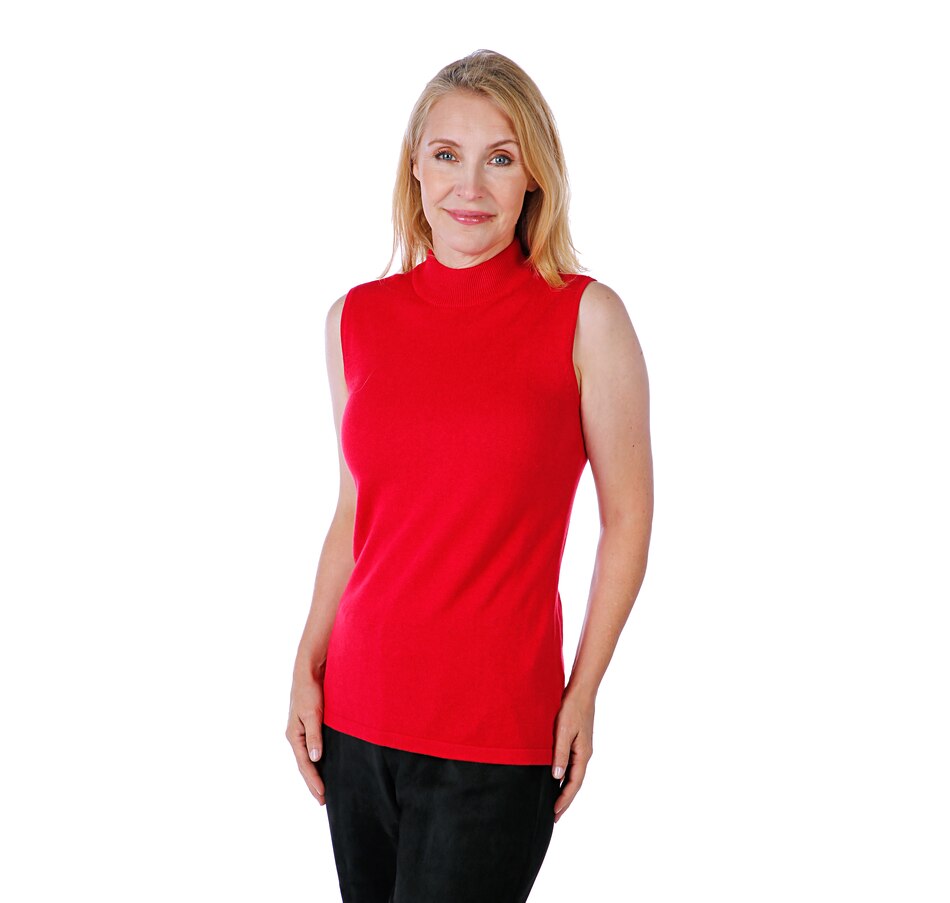 Image 520258_CHY.jpg, Product 520-258 / Price $24.33, Joan Rivers Mock Turtleneck Sleeveless Sweater from Joan Rivers on TSC.ca's Clothing & Shoes department