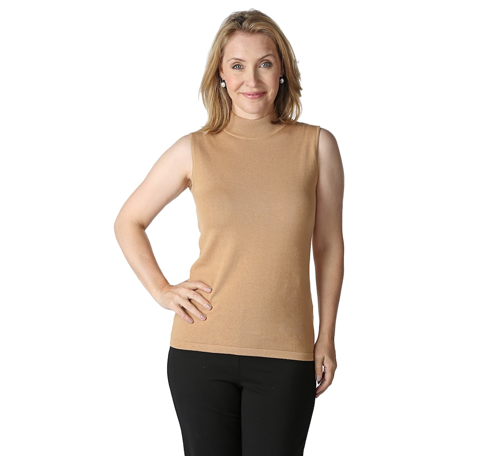 Image 520258_CML.jpg, Product 520-258 / Price $24.33, Joan Rivers Mock Turtleneck Sleeveless Sweater from Joan Rivers on TSC.ca's Clothing & Shoes department