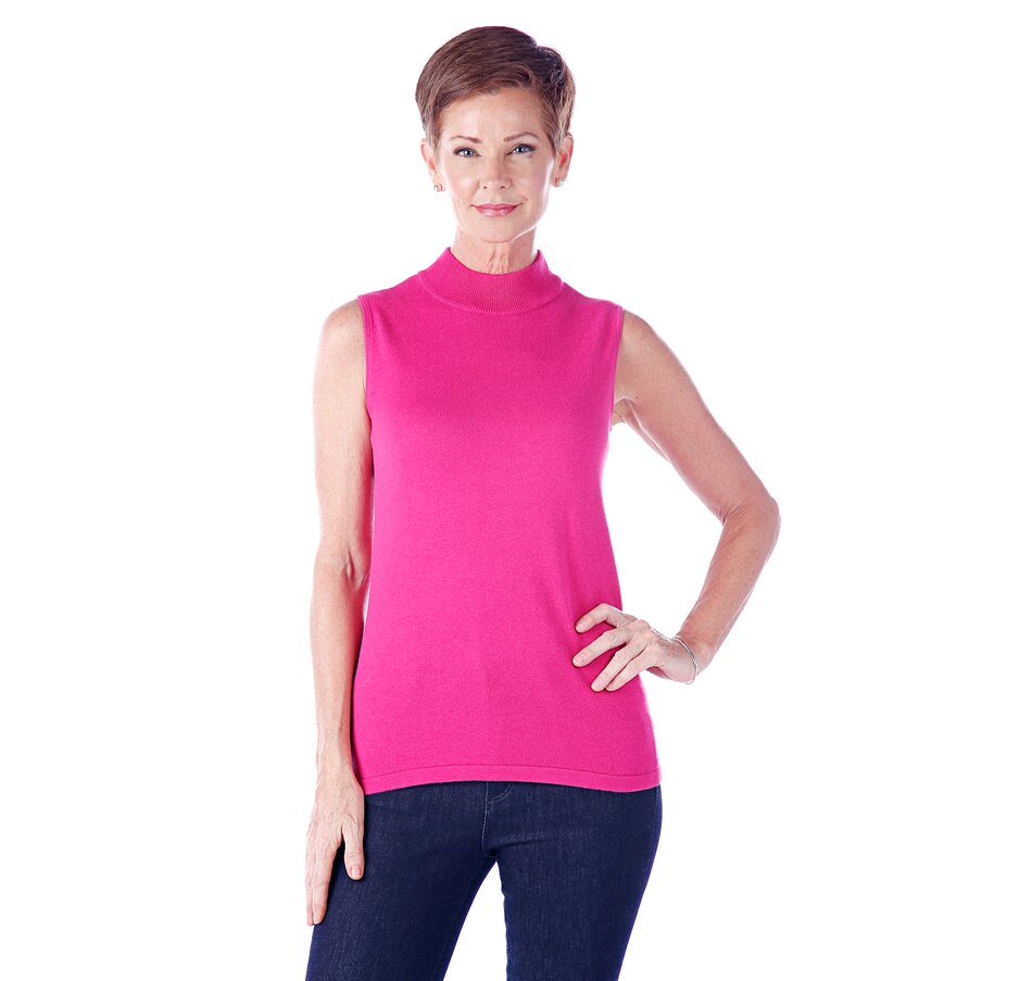 Image 520258_FUCA.jpg, Product 520-258 / Price $24.33, Joan Rivers Mock Turtleneck Sleeveless Sweater from Joan Rivers on TSC.ca's Clothing & Shoes department