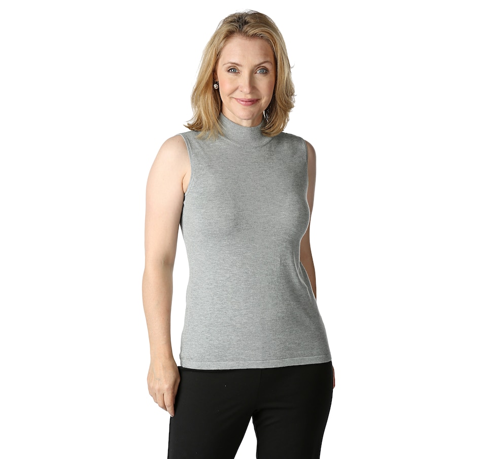 Image 520258_HEAGR.jpg, Product 520-258 / Price $24.33, Joan Rivers Mock Turtleneck Sleeveless Sweater from Joan Rivers on TSC.ca's Clothing & Shoes department