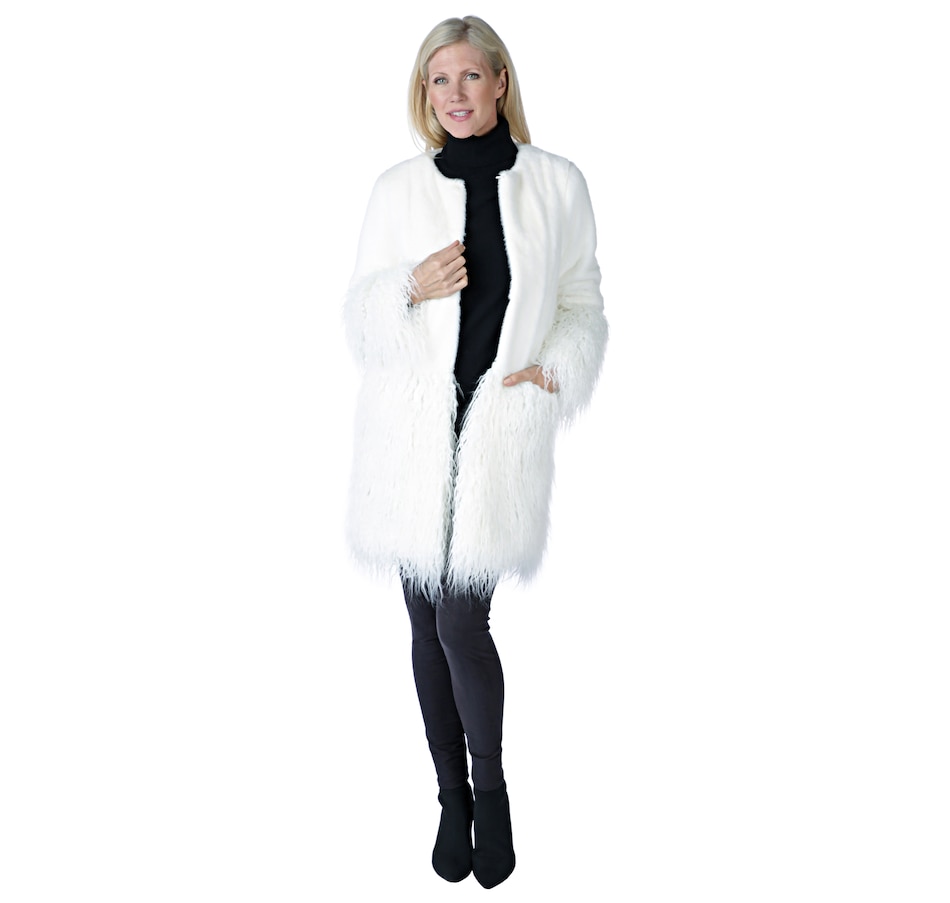 Image 526645_IVR.jpg , Product 526-645 / Price $229.90 , Regal Faux Fur Gigi Long Hair Faux Mongolian Coat from Regal Faux Furs on TSC.ca's Fashion department