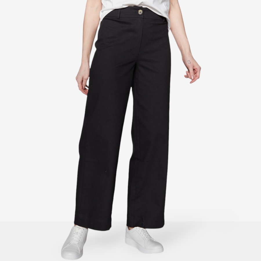 Image 526783_BLK.jpg, Product 526-783 / Price $19.33, Isaac Mizrahi Wide Leg Twill Pant from Isaac Mizrahi New York on TSC.ca's Fashion department