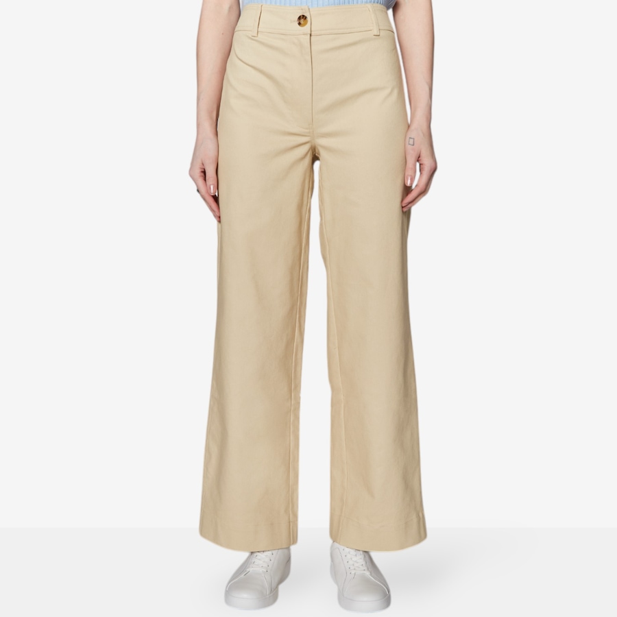 Image 526783_KHA.jpg, Product 526-783 / Price $19.33, Isaac Mizrahi Wide Leg Twill Pant from Isaac Mizrahi New York on TSC.ca's Fashion department
