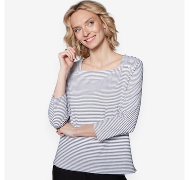 Isaac Mizrahi Square Neck Knit Top