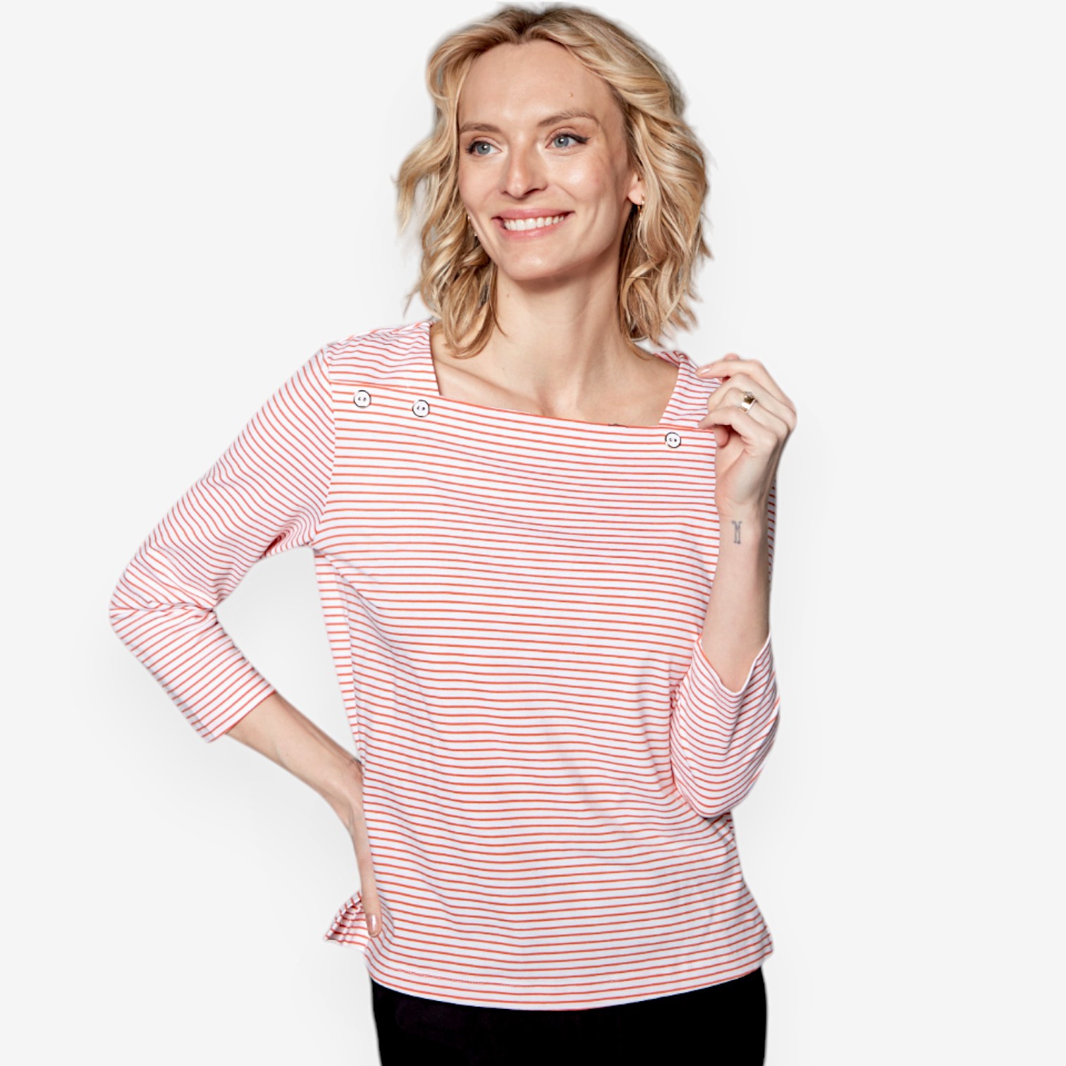 Isaac Mizrahi Square Neck Knit Top - TSC.ca