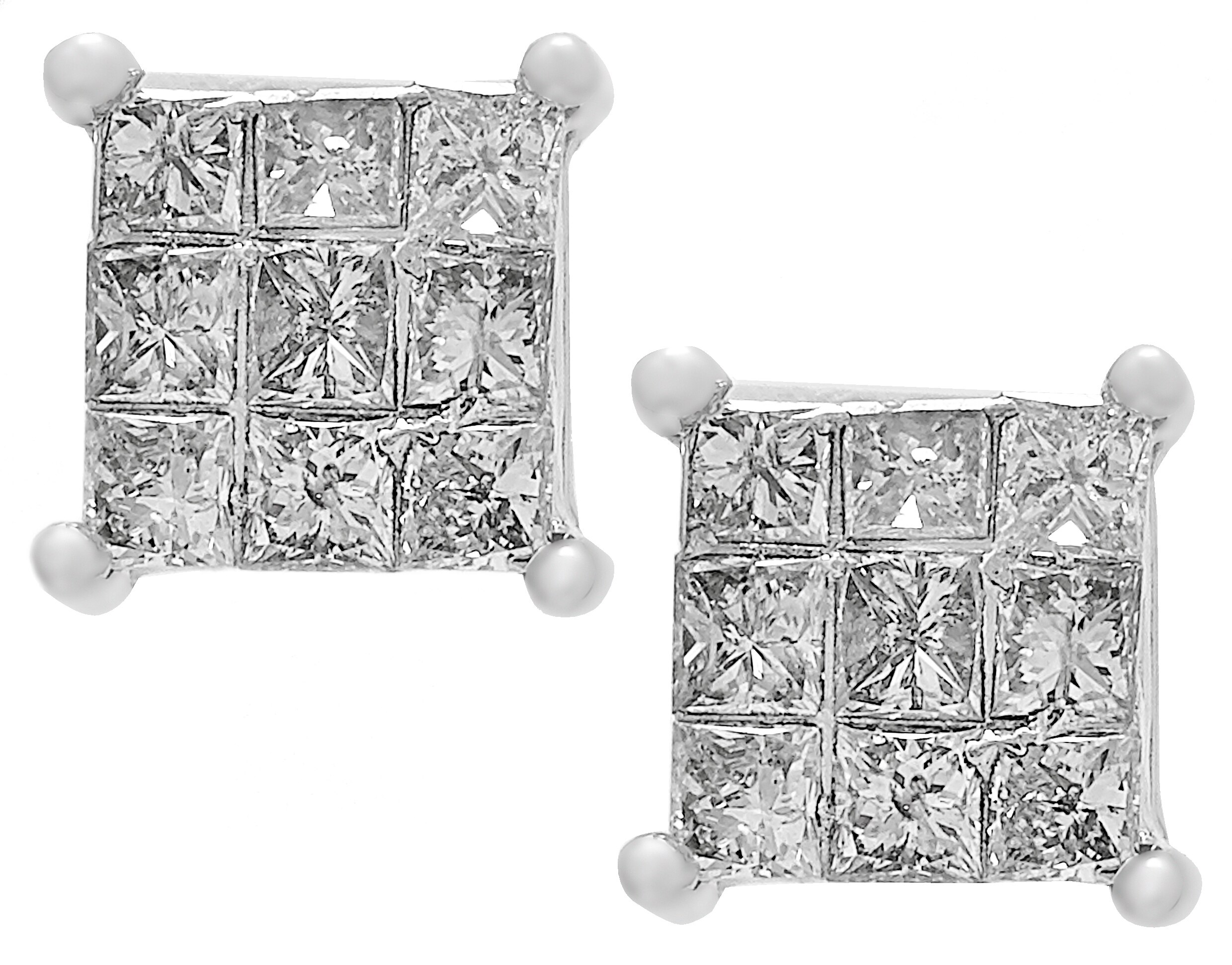 0.50 CTW Princess Cut Stud Earrings 14k Yellow Gold NOW ON SALE!!!