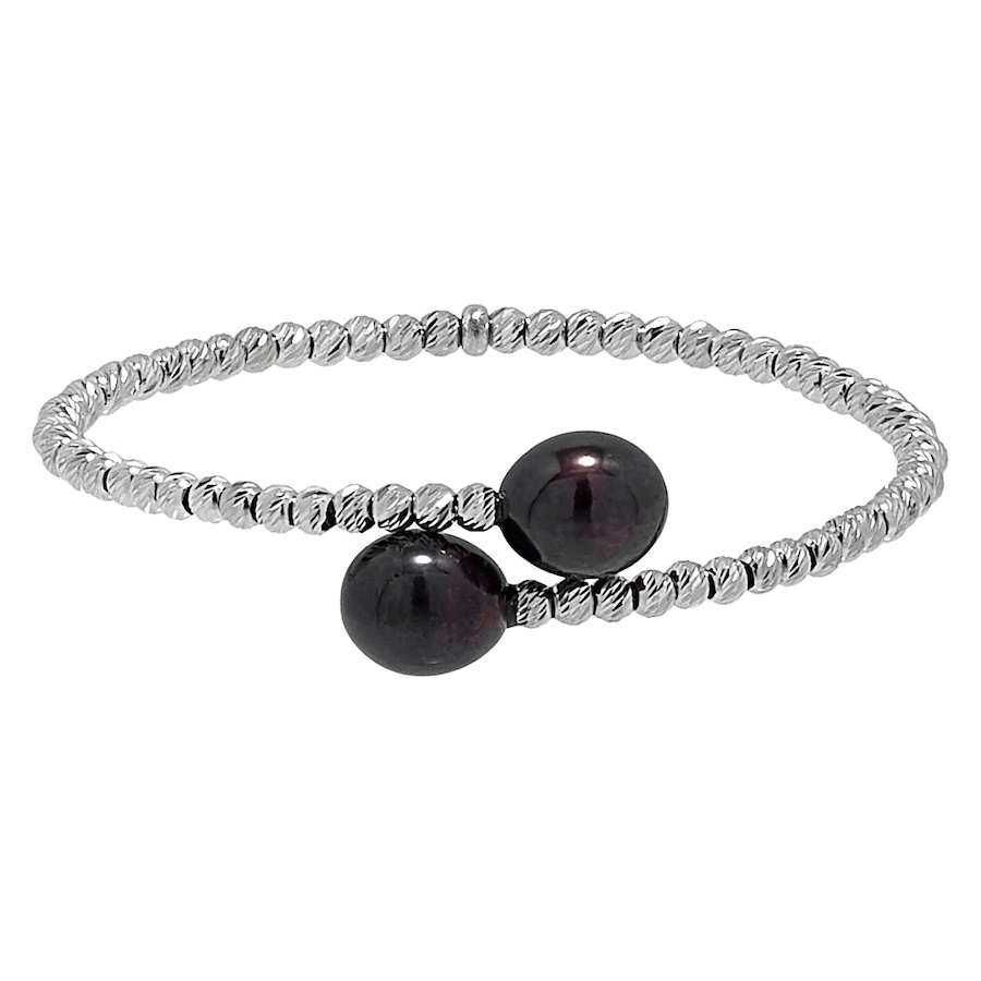 Image 527323_BLK.jpg, Product 527-323 / Price $75.88, Imperial Pearls Sterling Silver 9-9.5 mm Cultured Freshwater Pearl & Brilliance Bead Bangle from Imperial Pearls on TSC.ca's Jewellery department