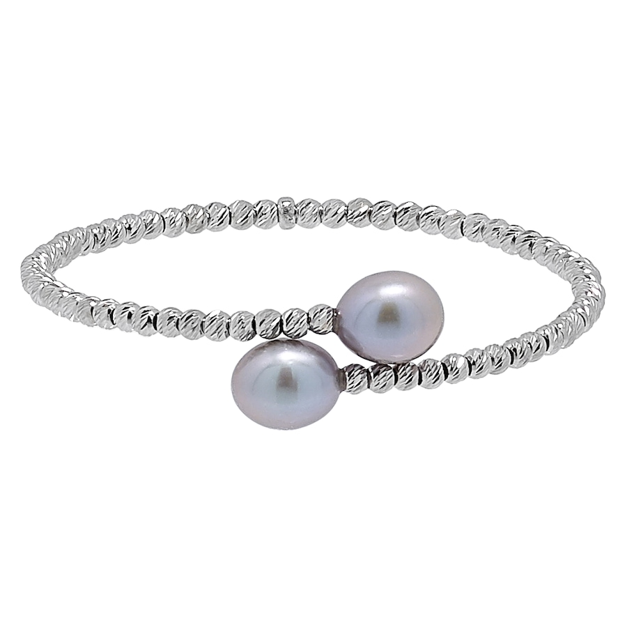 Image 527323_GRY.jpg, Product 527-323 / Price $75.88, Imperial Pearls Sterling Silver 9-9.5 mm Cultured Freshwater Pearl & Brilliance Bead Bangle from Imperial Pearls on TSC.ca's Jewellery department