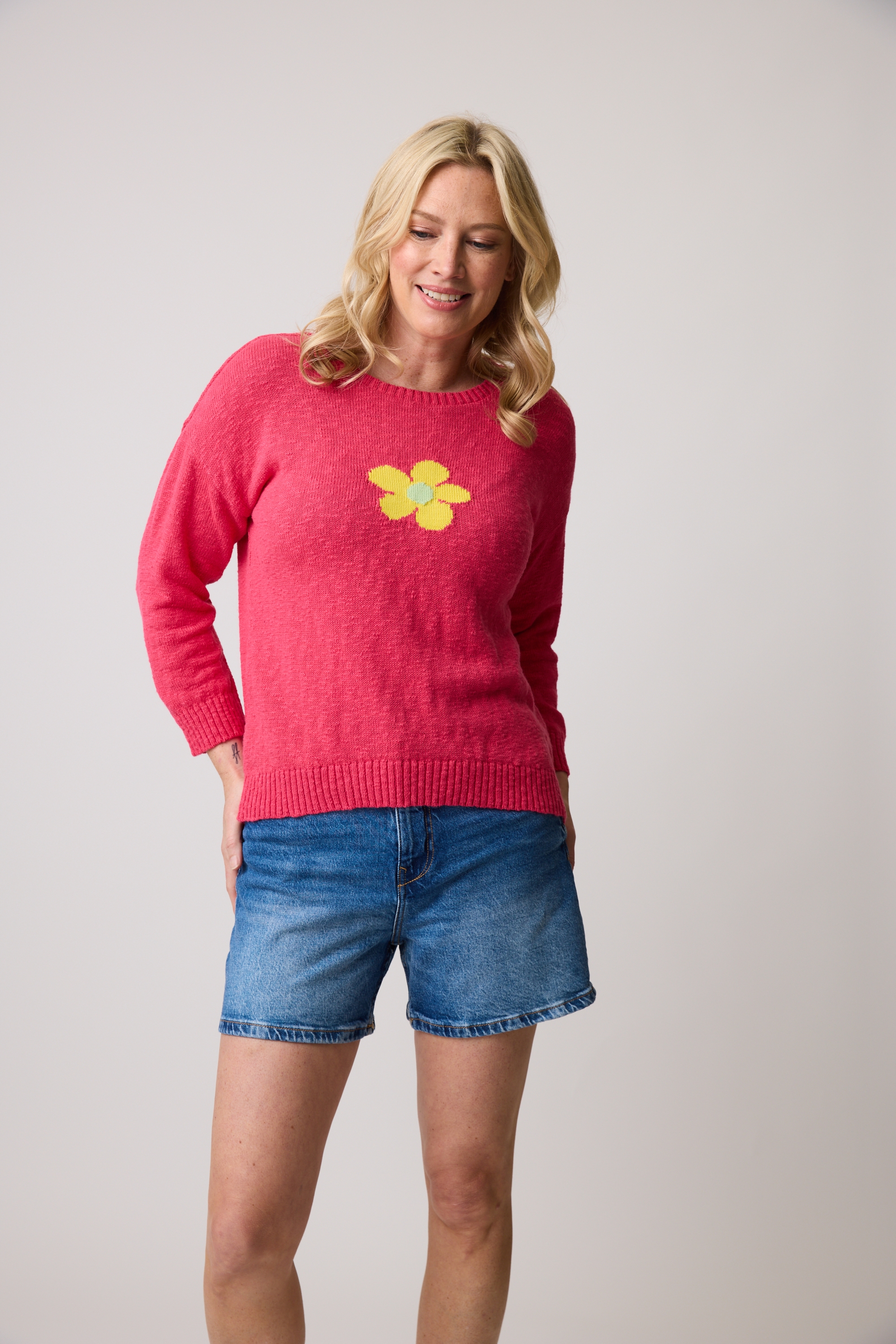 Cotton Country by Parkhurst Vintage Flower Power 3/4 Sleeve