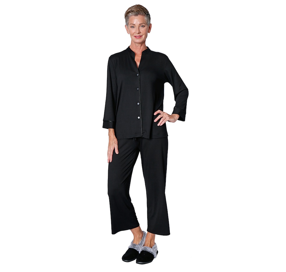 Image 527570_BLK.jpg , Product 527-570 / Price $64.88 , N Natori Cozy Knit Jersey PJ Set from N Natori Fashion on TSC.ca's Fashion department