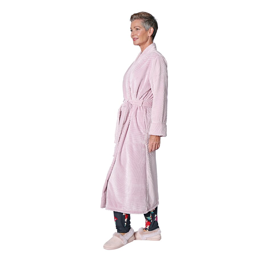tsc.ca N Natori Embossed Waves Fleece Robe