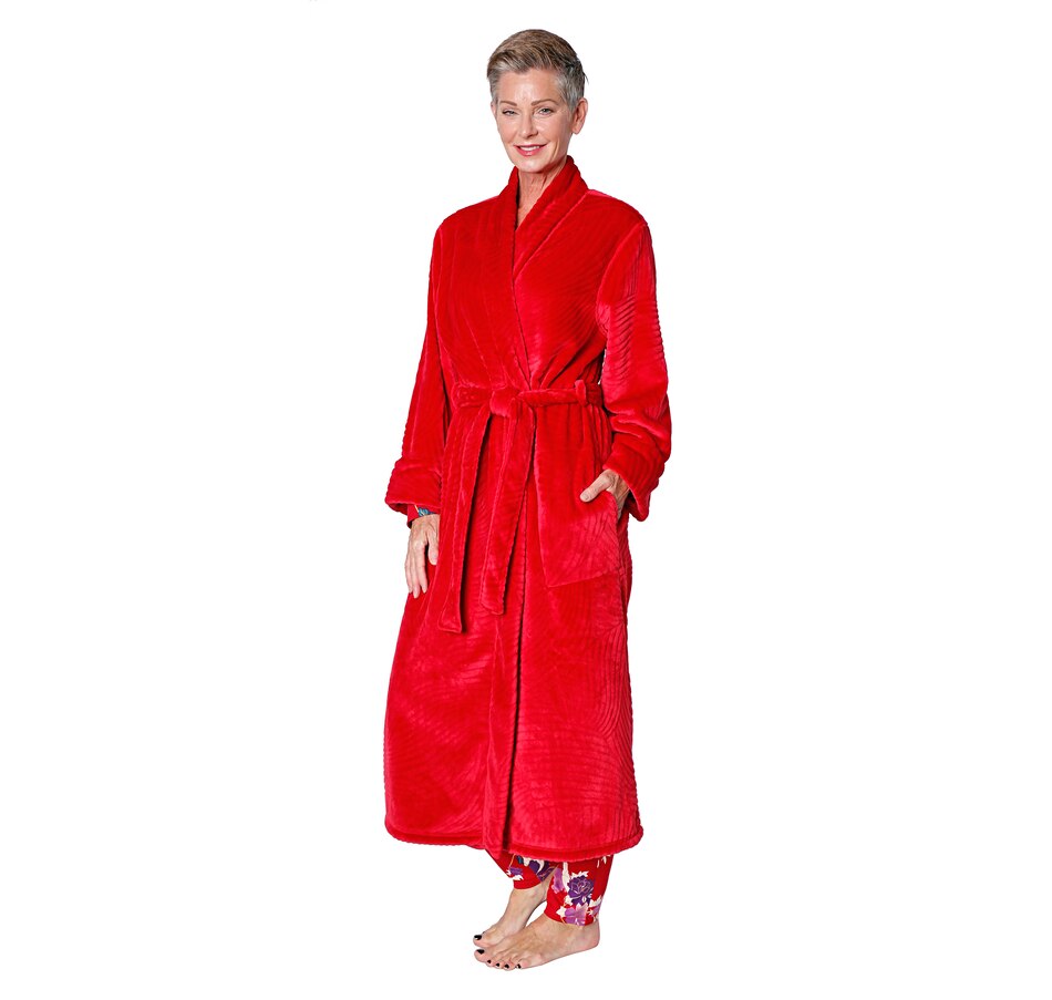 tsc.ca N Natori Embossed Waves Fleece Robe