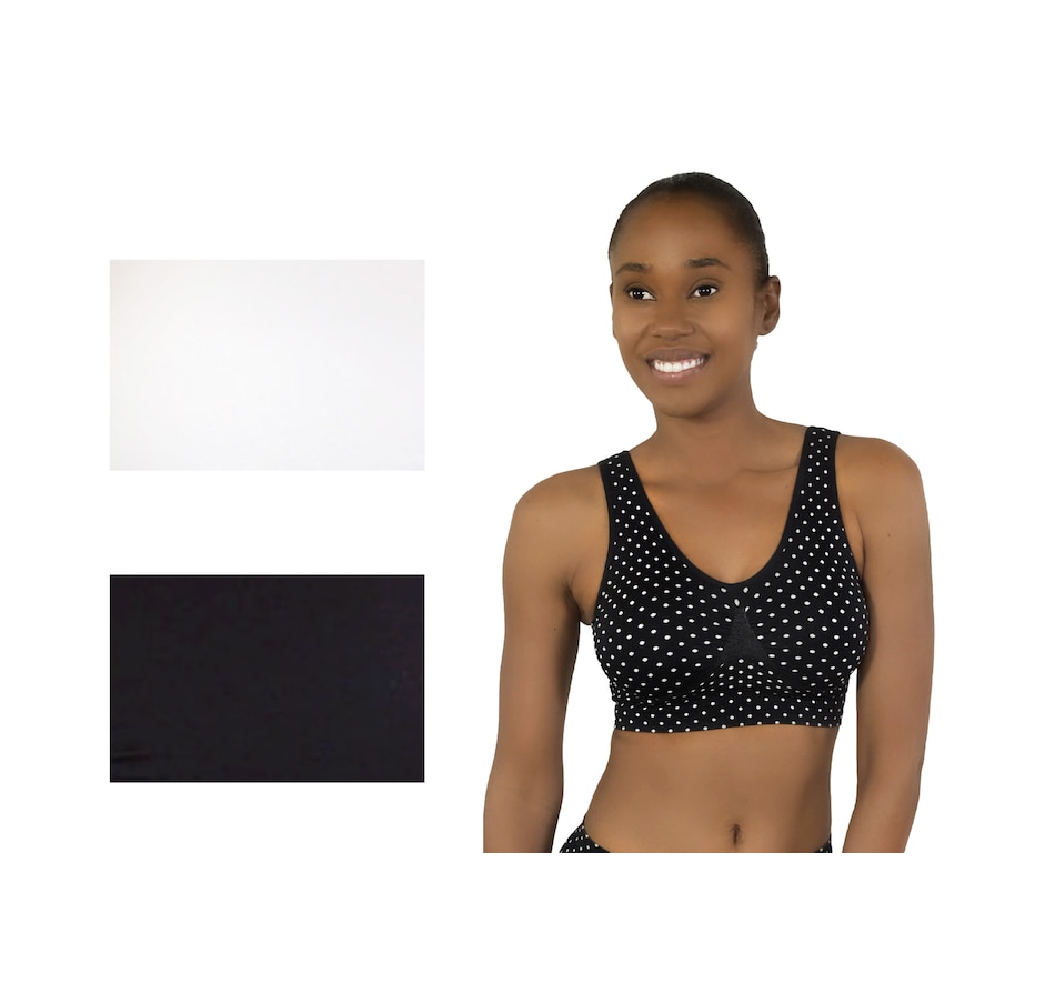 Clothing & Shoes - Socks & Underwear - Bras - Rhonda Shear 3-Pack Jacquard  Ahh Bra with Removable Pads - Online Shopping for Canadians