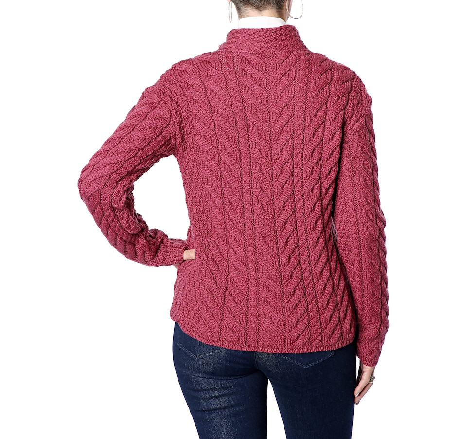 Image 527779_ALTMORE2.jpg, Product 527-779 / Price $59.33, Aran Woollen Mills Supersoft Merino Asymmetric 2-Button Cardigan from Aran Woollen Mills on TSC.ca's Fashion department