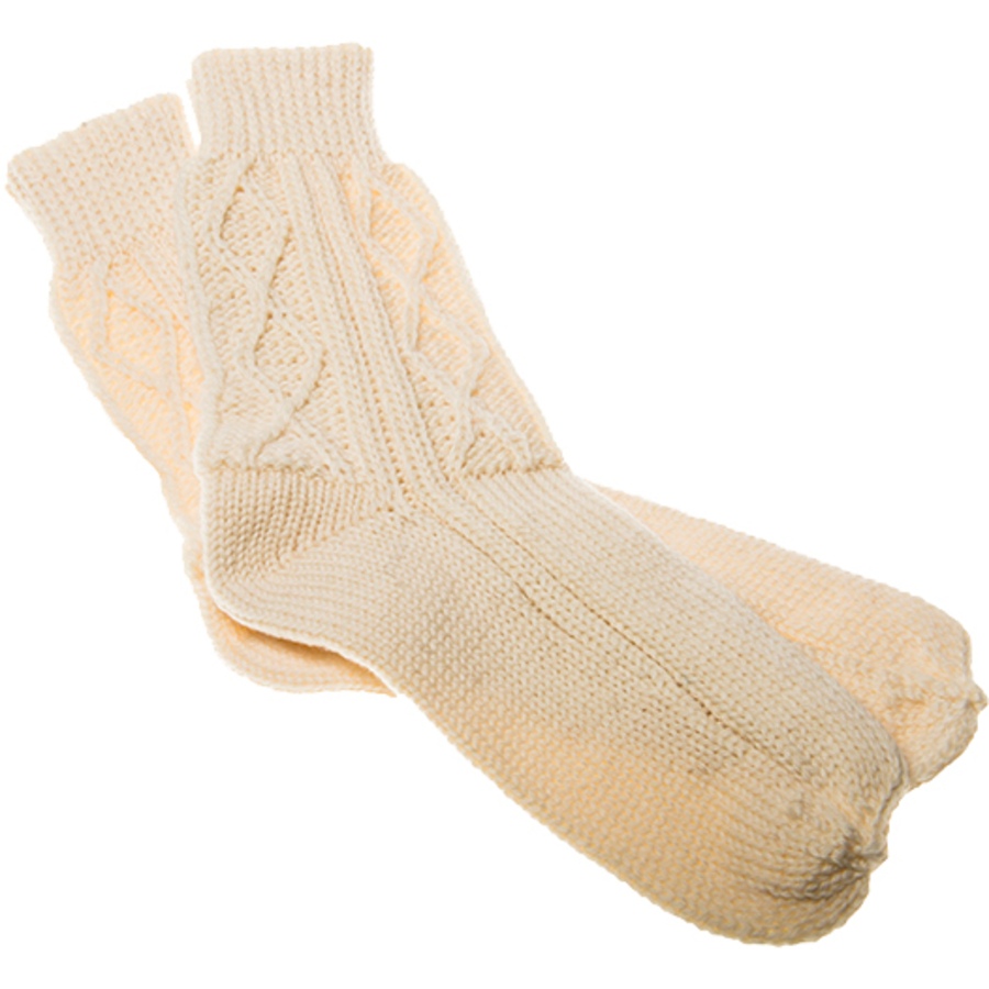 Image 527798_WHT.jpg, Product 527-798 / Price $24.88, Aran Woollen Mills Merino Long Cable Socks from Aran Woollen Mills on TSC.ca's Fashion department