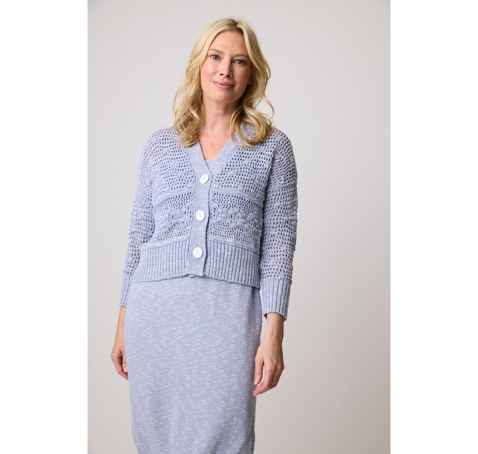 Image 527853_BLU.jpg, Product 527-853 / Price $109.88, Parkhurst Shimmer Cardigan from Parkhurst on TSC.ca's Fashion department