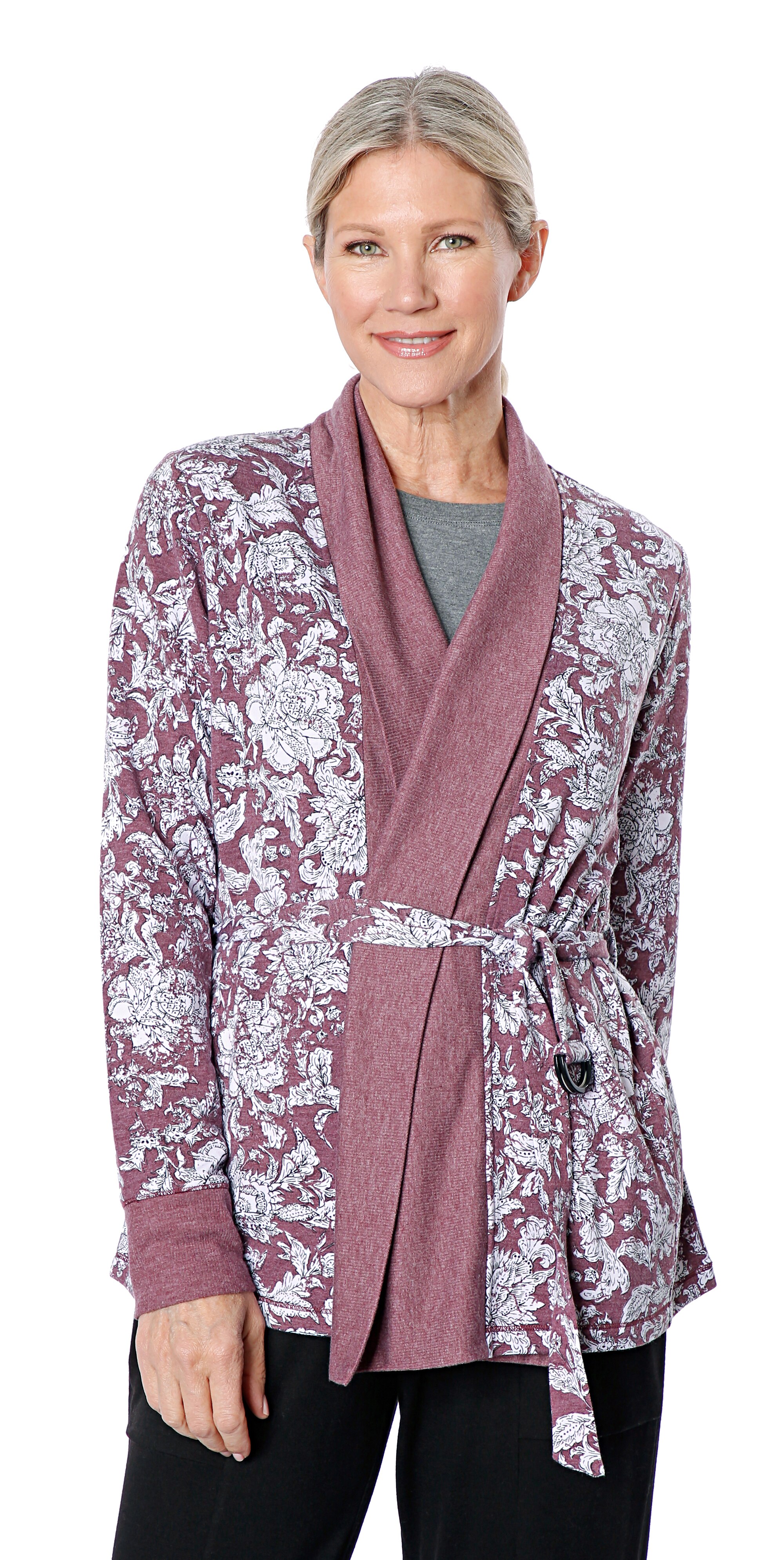 cuddl duds wrap cardigan