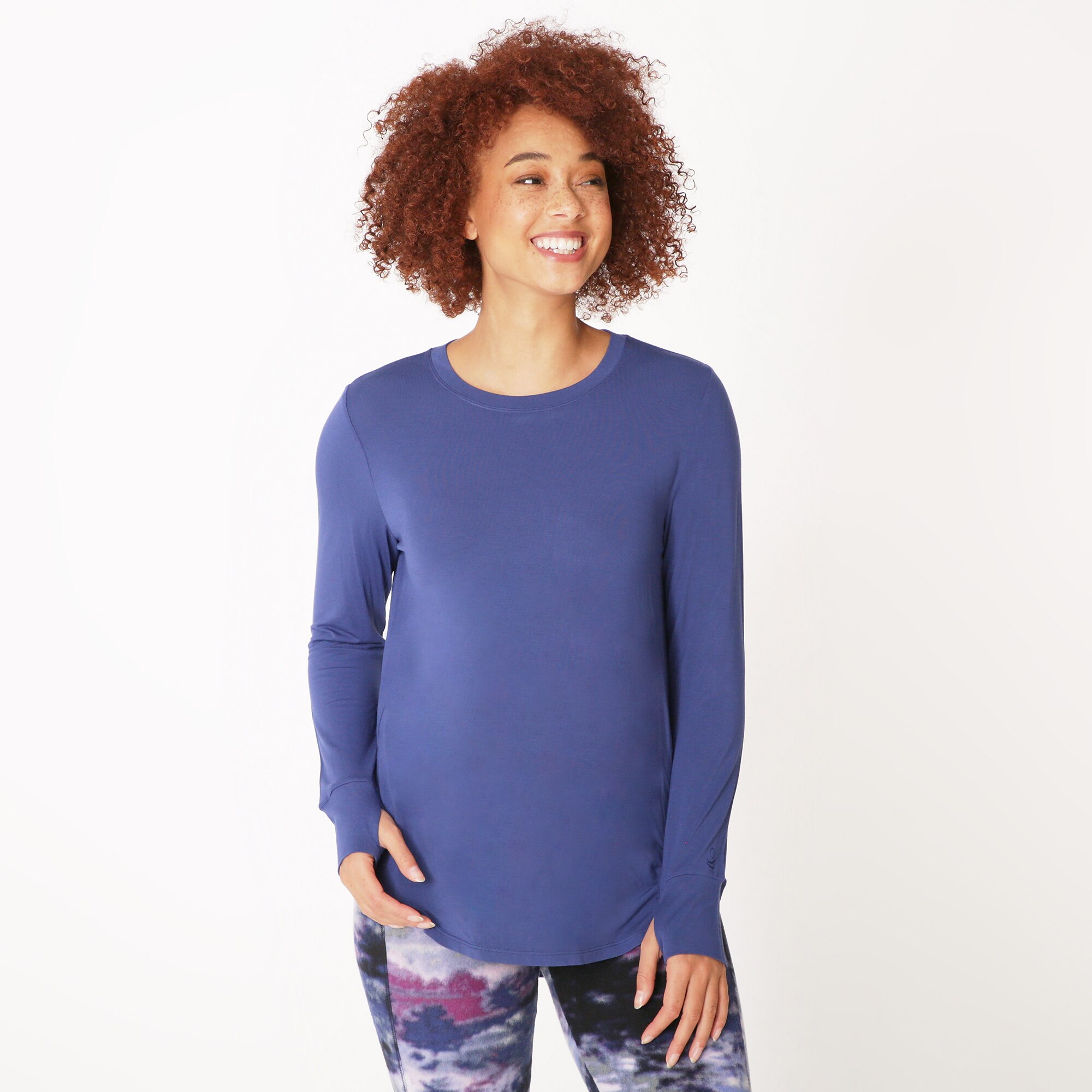 Cuddl Duds Womens Softwear with Stretch Long Sleeve Crew Neck Top 